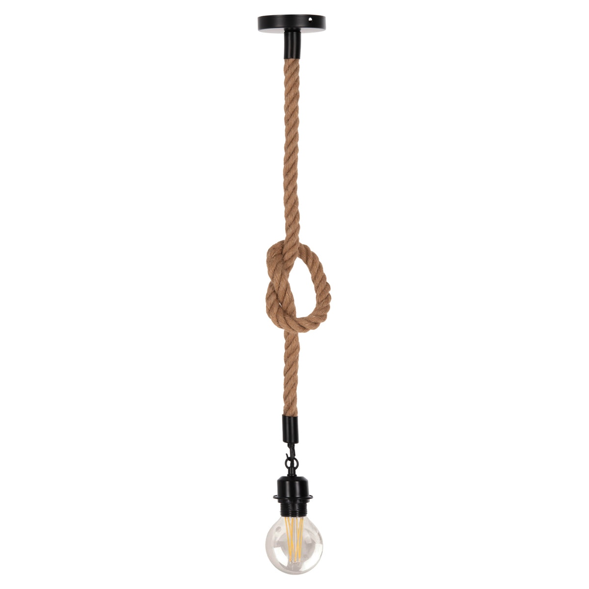 Ceiling Pendant Lamp Hm4043 Rope 1m Long And 2cm Thick-e27 Socket