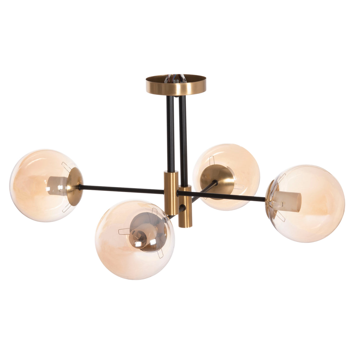 Ceiling Fixture Dremp Hm7409.11 Four-light Black-gold 68x68x36hcm.