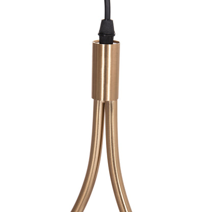 Ceiling Pendant Lamp Droplet Hm7503.12 Metal In Gold-milky White Globe Bulb 23.5x12x147hcm.