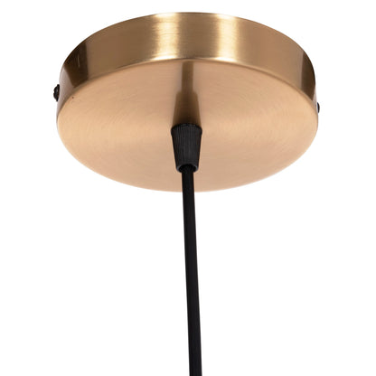 Ceiling Pendant Lamp Droplet Hm7503.12 Metal In Gold-milky White Globe Bulb 23.5x12x147hcm.