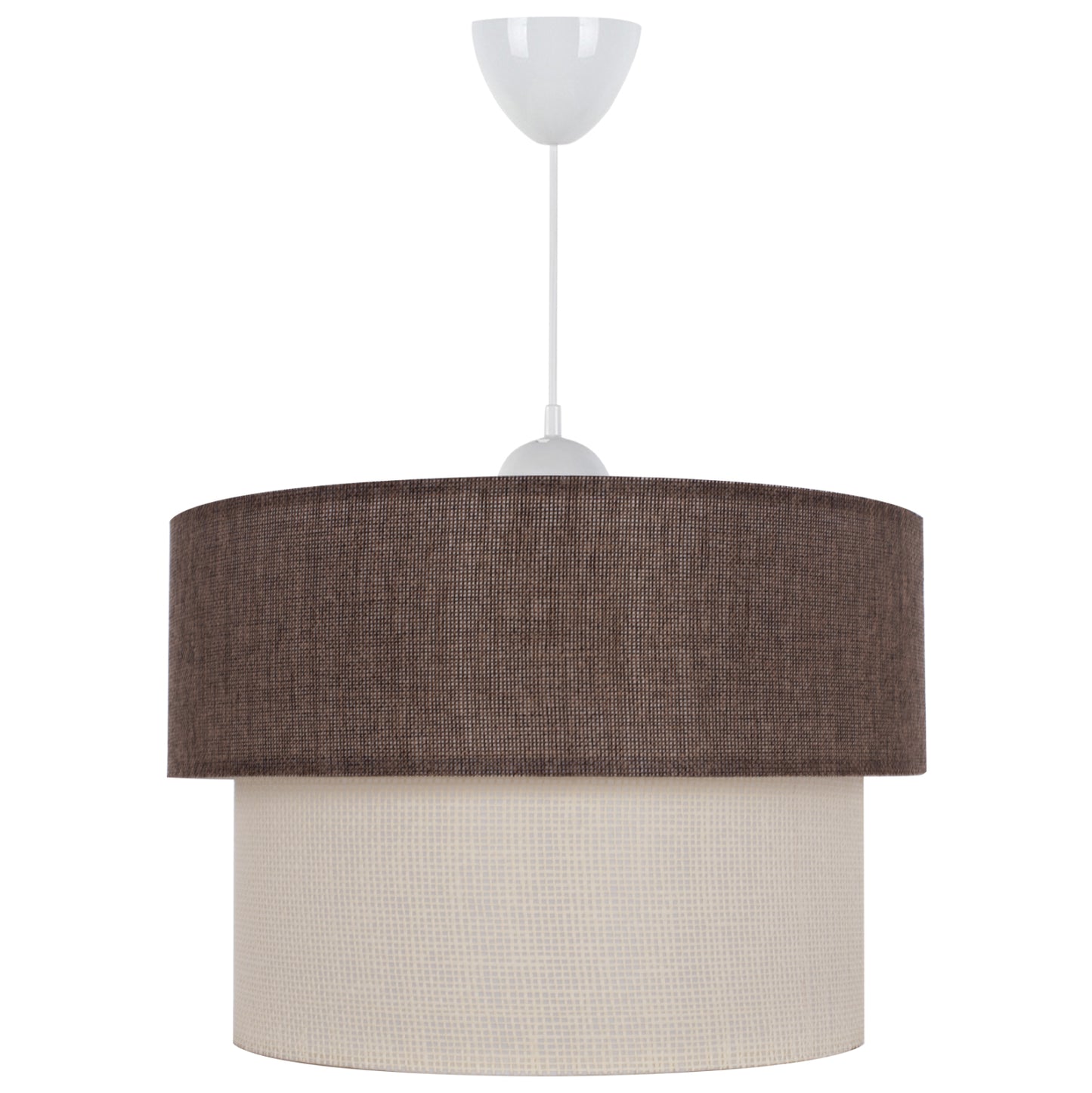 Pendant Ceiling Lamp Hm7619.03 Two-layer Fabric Drum, Plastic Frame