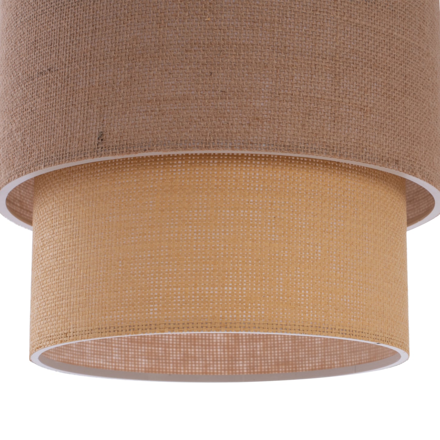 Pendant Ceiling Lamp Hm7627.01 Two-layer Fabric Drum, Polyethylene Frame