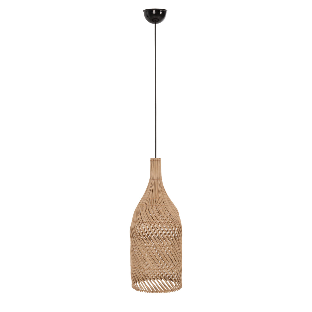Ceiling Pendant Lamp Carboy Hm7884 Natural Rattan In Natural Color Φ28x163.5hcm.