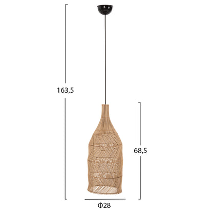 Ceiling Pendant Lamp ΗΜ7887 Natural Rattan In Natural Color Φ28x163,5hcm.