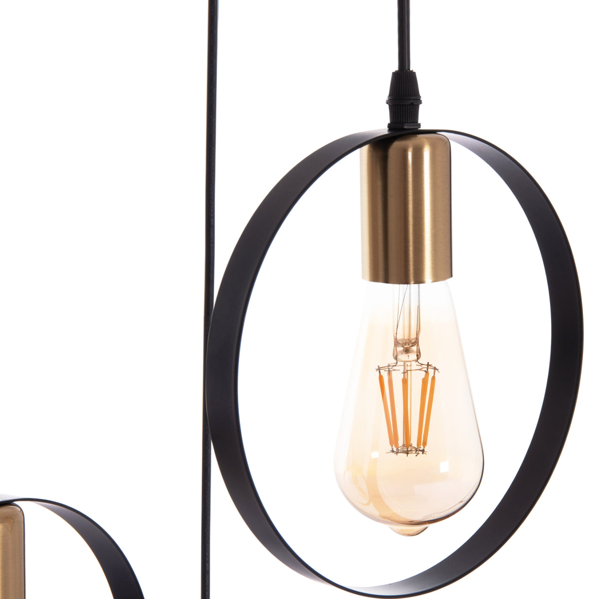 Ceiling Pendant 3-light Lamp Krent Hm7426.11 Black-gold Φ23,5x132hcm.
