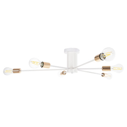 Ceiling Pendant 6-light Hm4123 White Metal 77x77x18hcm.