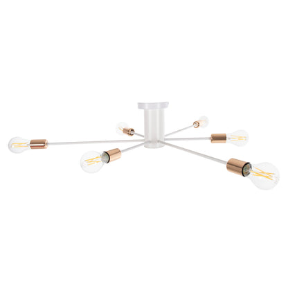 Ceiling Pendant 6-light Hm4123 White Metal 77x77x18hcm.