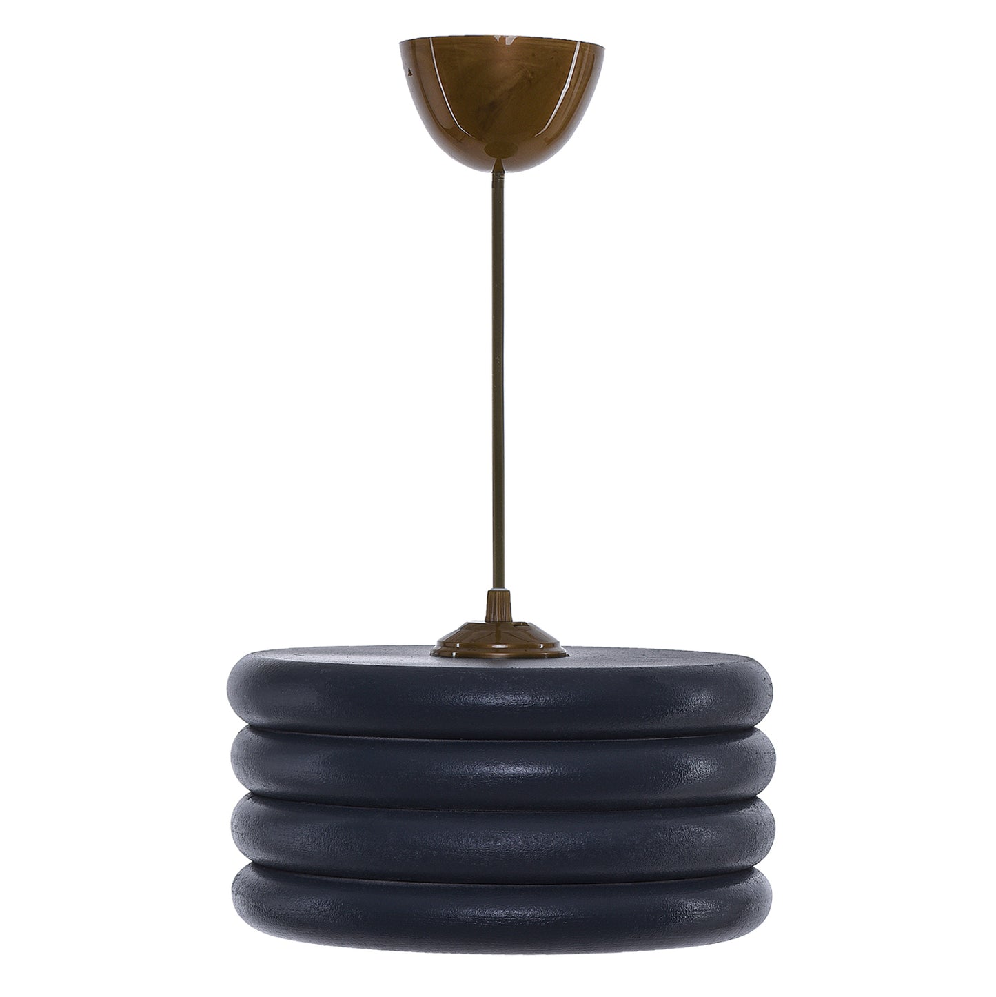 Ceiling Pendant Hm7655.03, Charcoal Grey Wooden Rings, Φ23x57