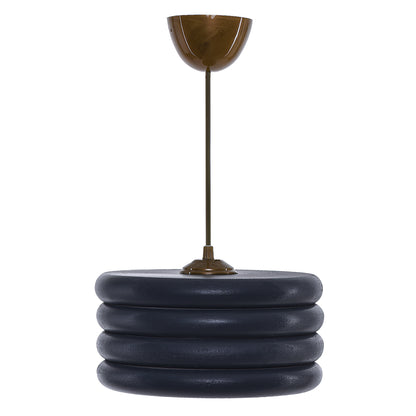 Ceiling Pendant Hm7655.03, Charcoal Grey Wooden Rings, Φ23x57