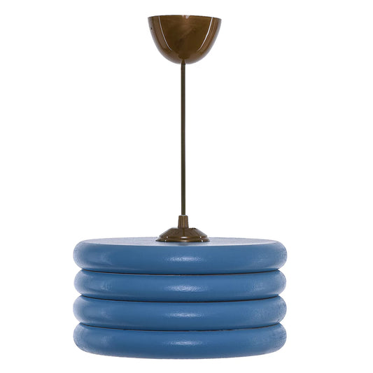 Ceiling Pendant Hm7655.02, Blue Wooden Rings, Φ23x57