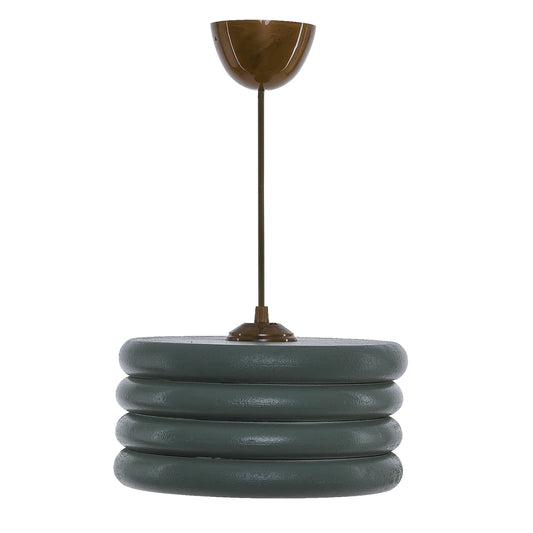 Ceiling Pendant Hm7655.01, Green Wooden Rings, Φ23x57