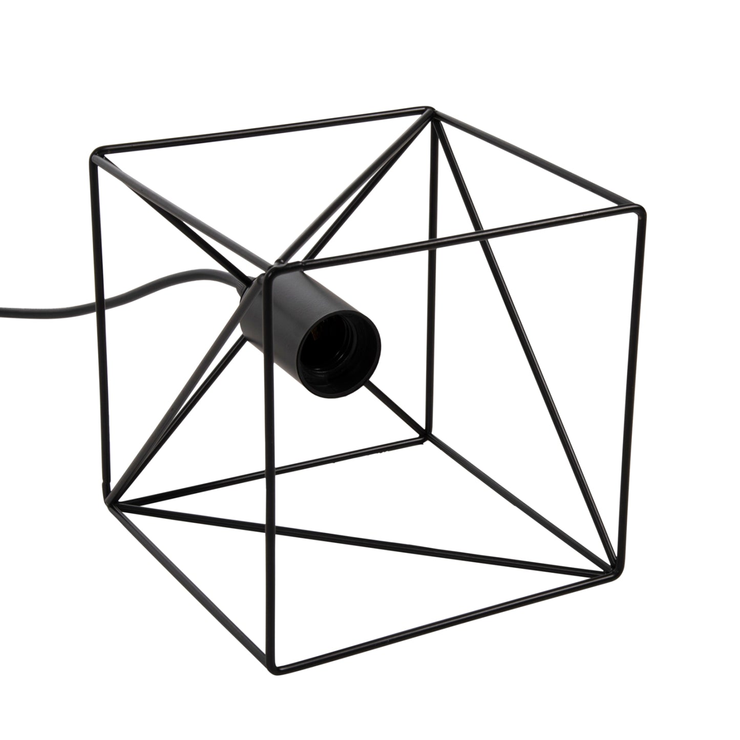 Ceiling Pendant Lamp Hm4039 Black Metal Cube 16x16x123hcm.