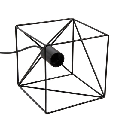 Ceiling Pendant Lamp Hm4039 Black Metal Cube 16x16x123hcm.