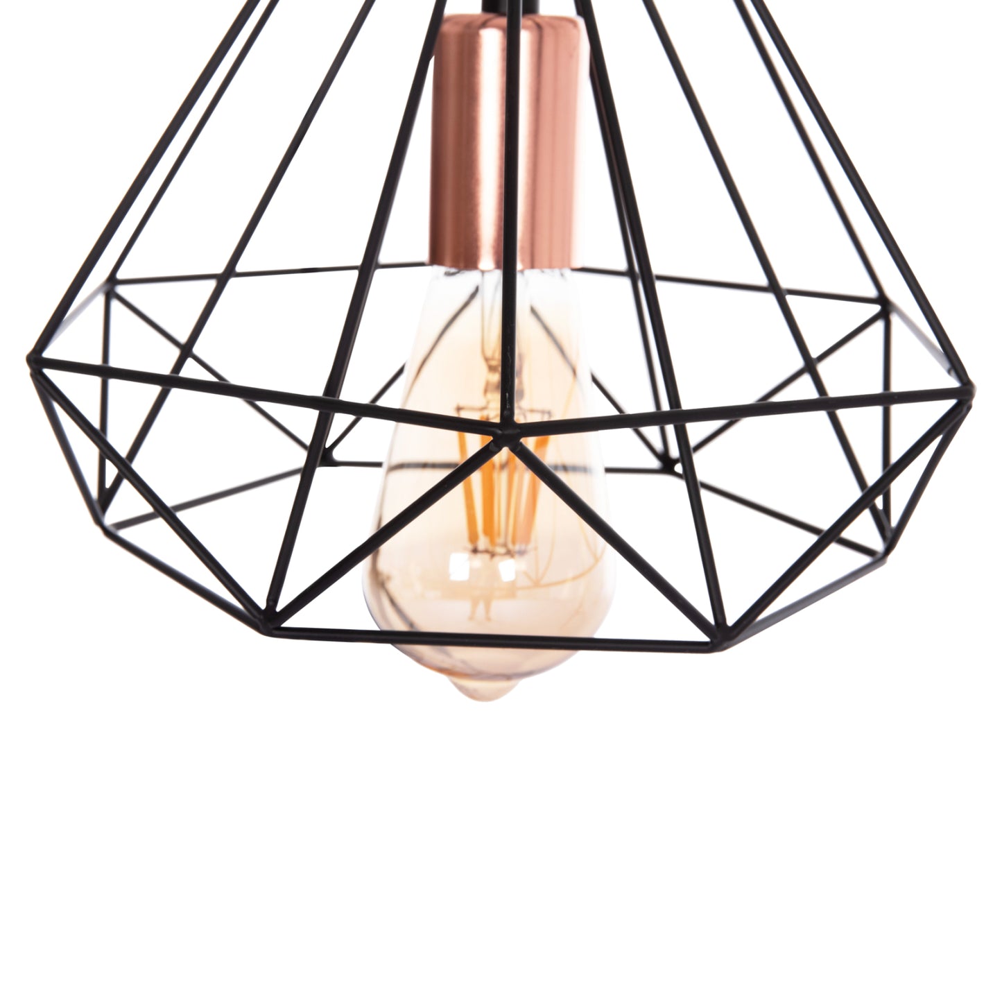 Ceiling Pendant Lamp Hm4041 3-light Black Metal 25x22x123hcm.