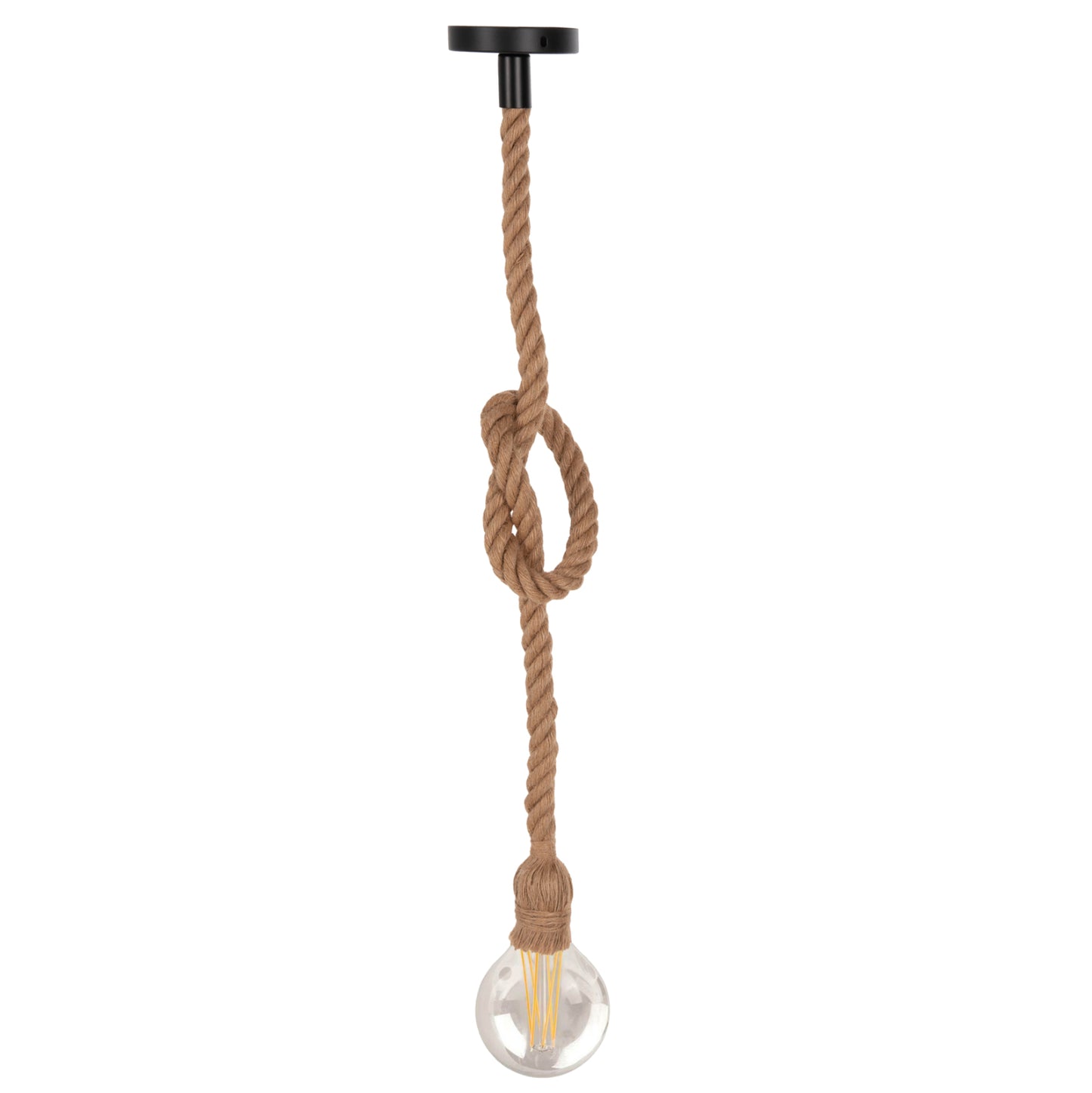 Ceiling Pendant Lamp Hm4044 Rope 1m Long And 2cm Thick-e27 Covered Socket