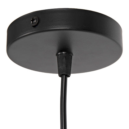 Ceiling Pendant Lamp Hm4061 Black Metal-rope 24,5x21,5x125hcm.