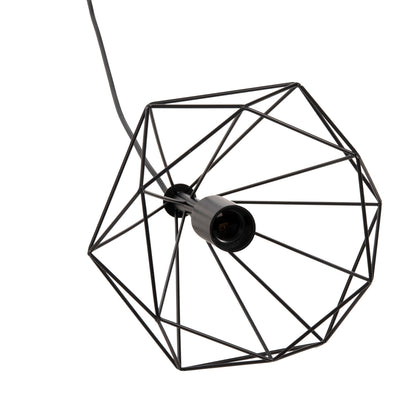 Ceiling Pendant Lamp Hm4063 Black Metal Cap 25x22x123hcm.