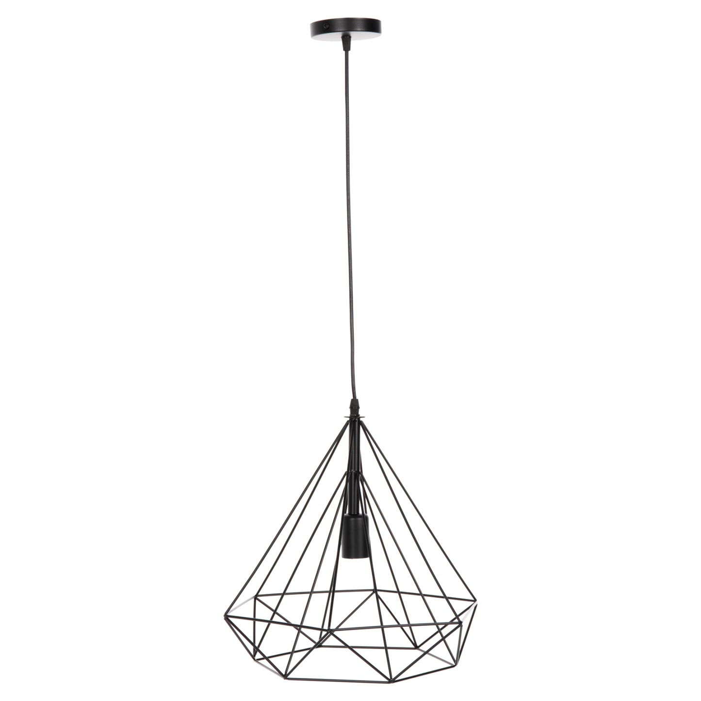 Ceiling Pendant Lamp Hm4064 Black Metal Cap 32x37x128hcm.