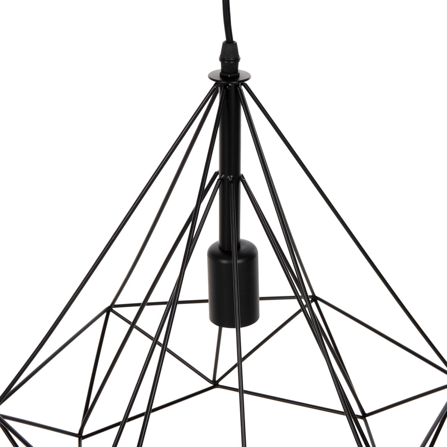 Ceiling Pendant Lamp Hm4064 Black Metal Cap 32x37x128hcm.
