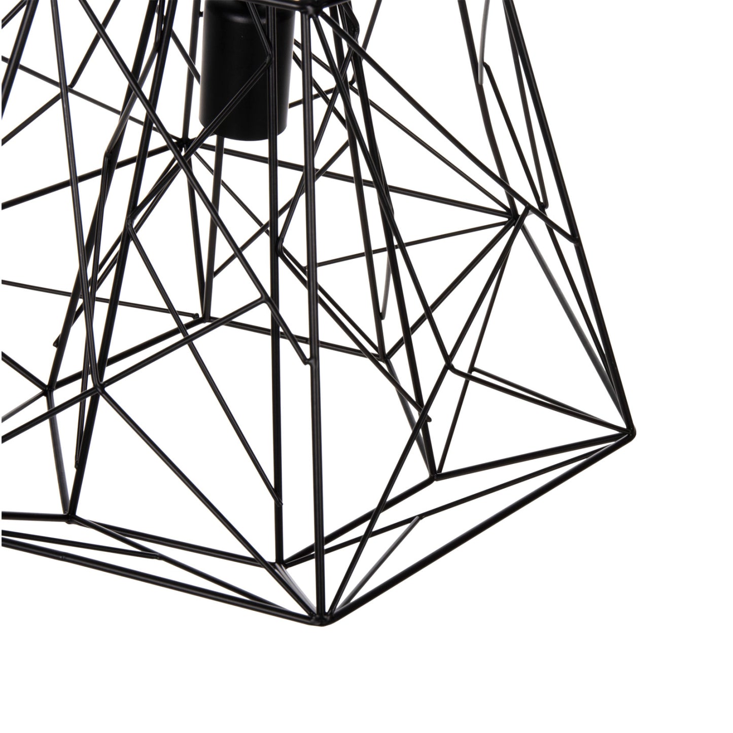 Ceiling Pendant Lamp Hm4066 Black Metal Diamond-like "cage" Cap 39x34x130hcm.