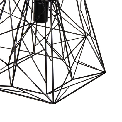Ceiling Pendant Lamp Hm4066 Black Metal Diamond-like "cage" Cap 39x34x130hcm.