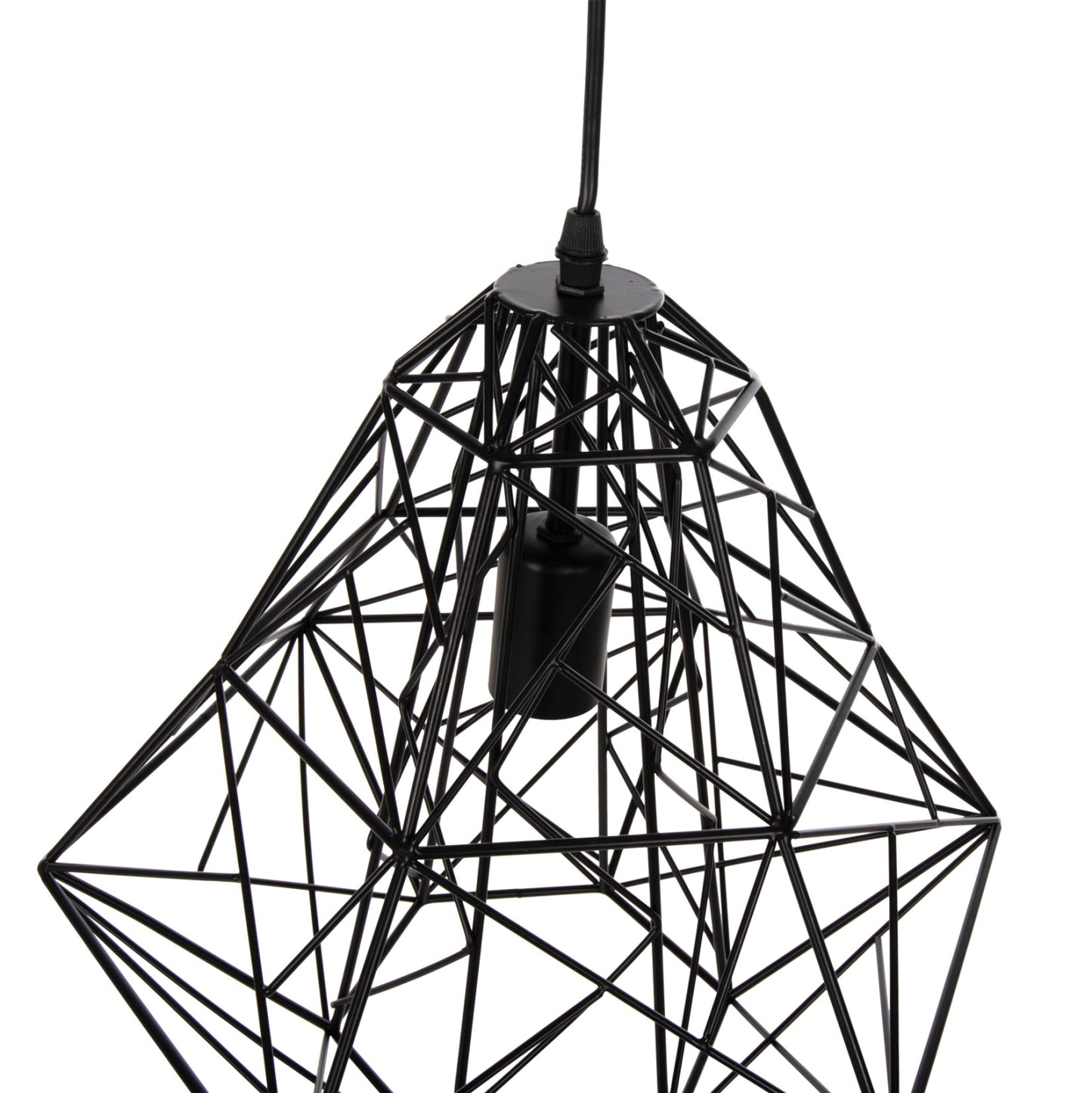 Ceiling Pendant Lamp Hm4067 Black Metal Mesh Cap 36x30x130hcm.