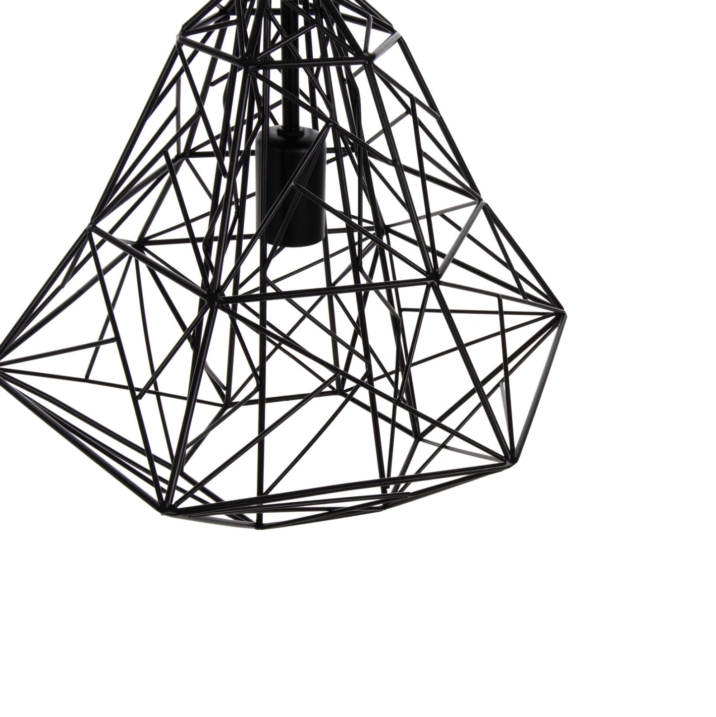 Ceiling Pendant Lamp Hm4067 Black Metal Mesh Cap 36x30x130hcm.