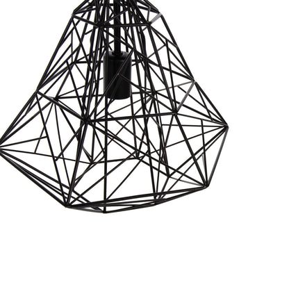 Ceiling Pendant Lamp Hm4067 Black Metal Mesh Cap 36x30x130hcm.