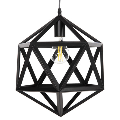 Ceiling Pendant Lamp Hm4073 Black Metal 30x30x35h Cm.