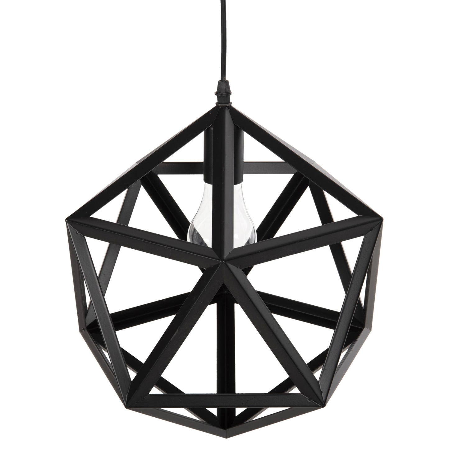 Ceiling Pendant Lamp Hm4073 Black Metal 30x30x35h Cm.
