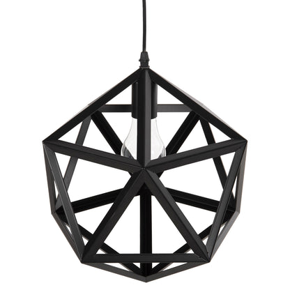 Ceiling Pendant Lamp Hm4073 Black Metal 30x30x35h Cm.