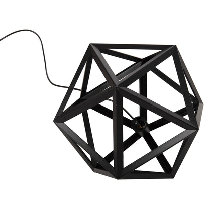 Ceiling Pendant Lamp Hm4073 Black Metal 30x30x35h Cm.