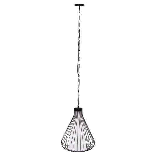 Ceiling Pendant Lamp Hm4074 Black Metal Cap Φ33x141hcm.