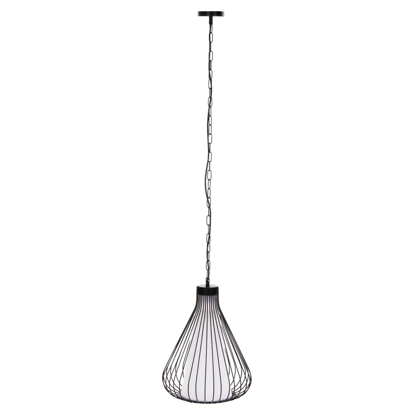 Ceiling Pendant Lamp Hm4074 Black Metal Cap Φ33x141hcm.