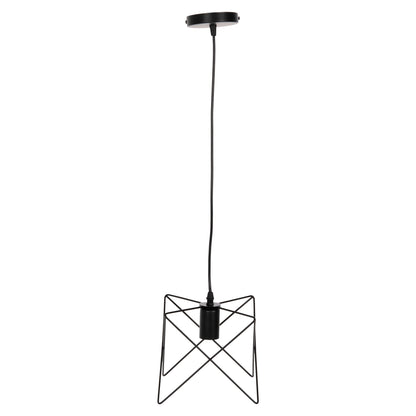 Ceiling Pendant Lamp Hm4075 Black Metal Cap 18x17x120hcm.