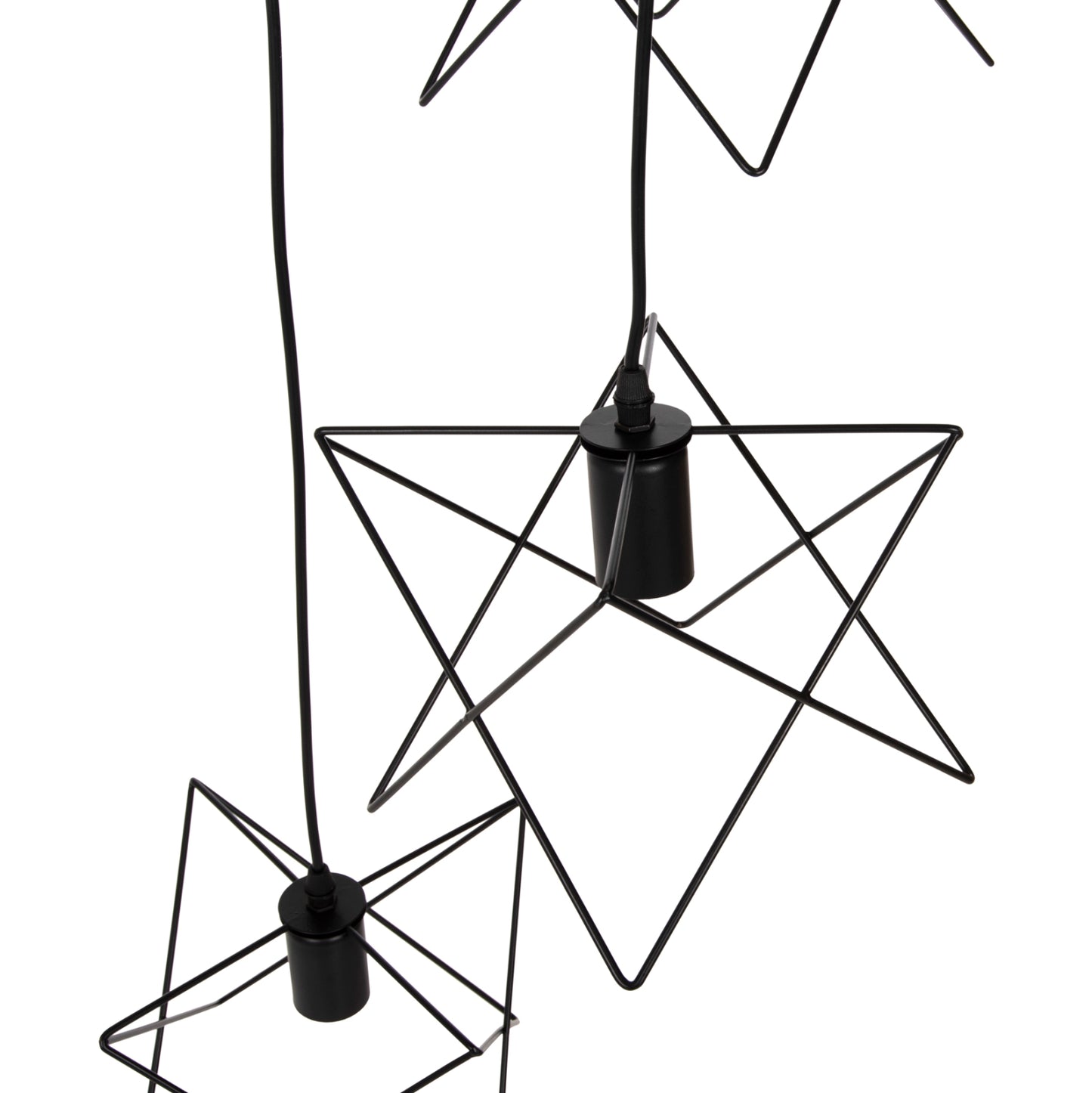 Ceiling Pendant Lamp Hm4076 3-light Black Metal Φ23x122hcm.