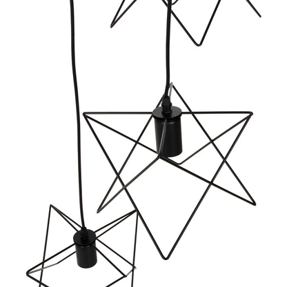 Ceiling Pendant Lamp Hm4076 3-light Black Metal Φ23x122hcm.