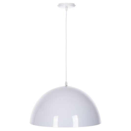 Ceiling Pendant Lamp Hm4079 White Metal Round Cap Φ40x125hcm.