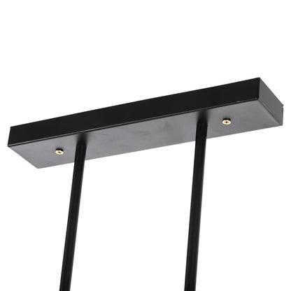 Ceiling Pendant Lamp Hm4082 Black And Glass 80x25x23,5-85h Cm.