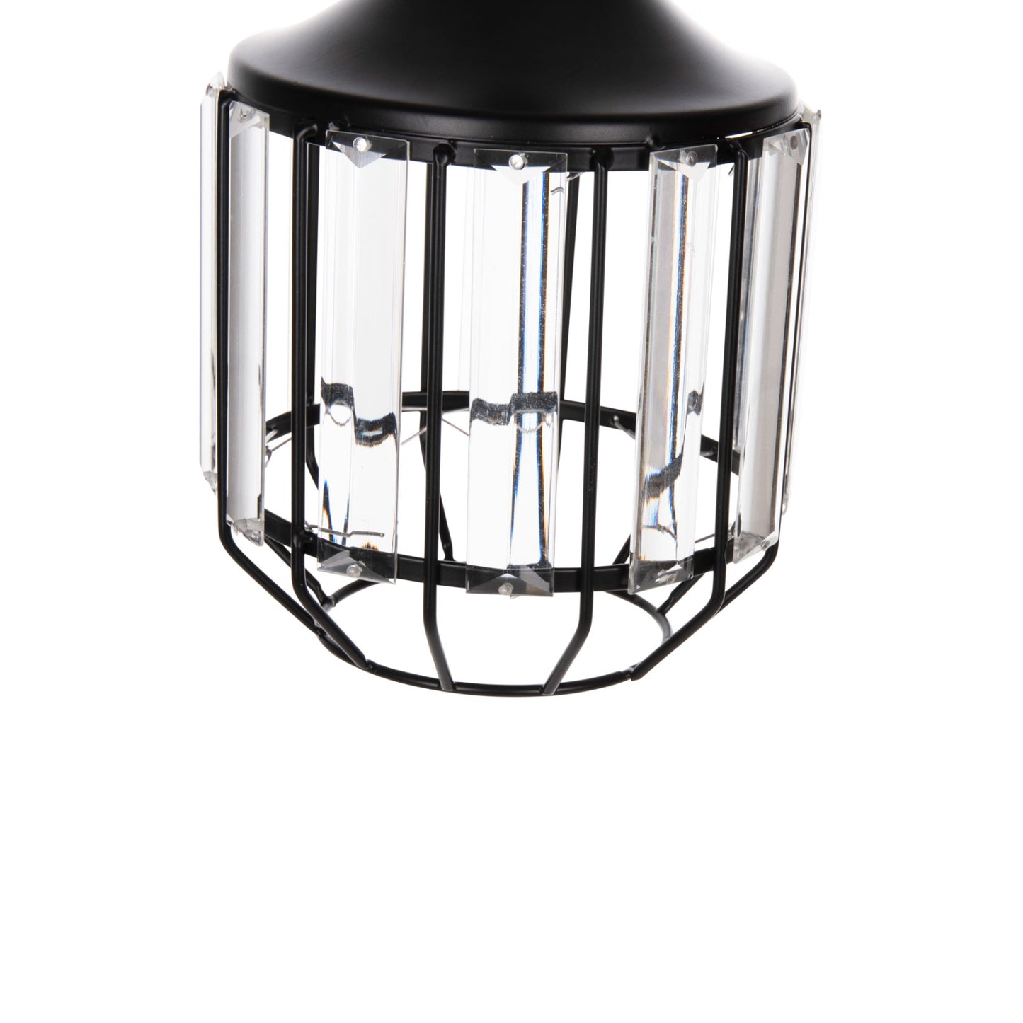 Ceiling Pendant Lamp Hm4084 3-light Black Metal-glass Φ14x123hcm.