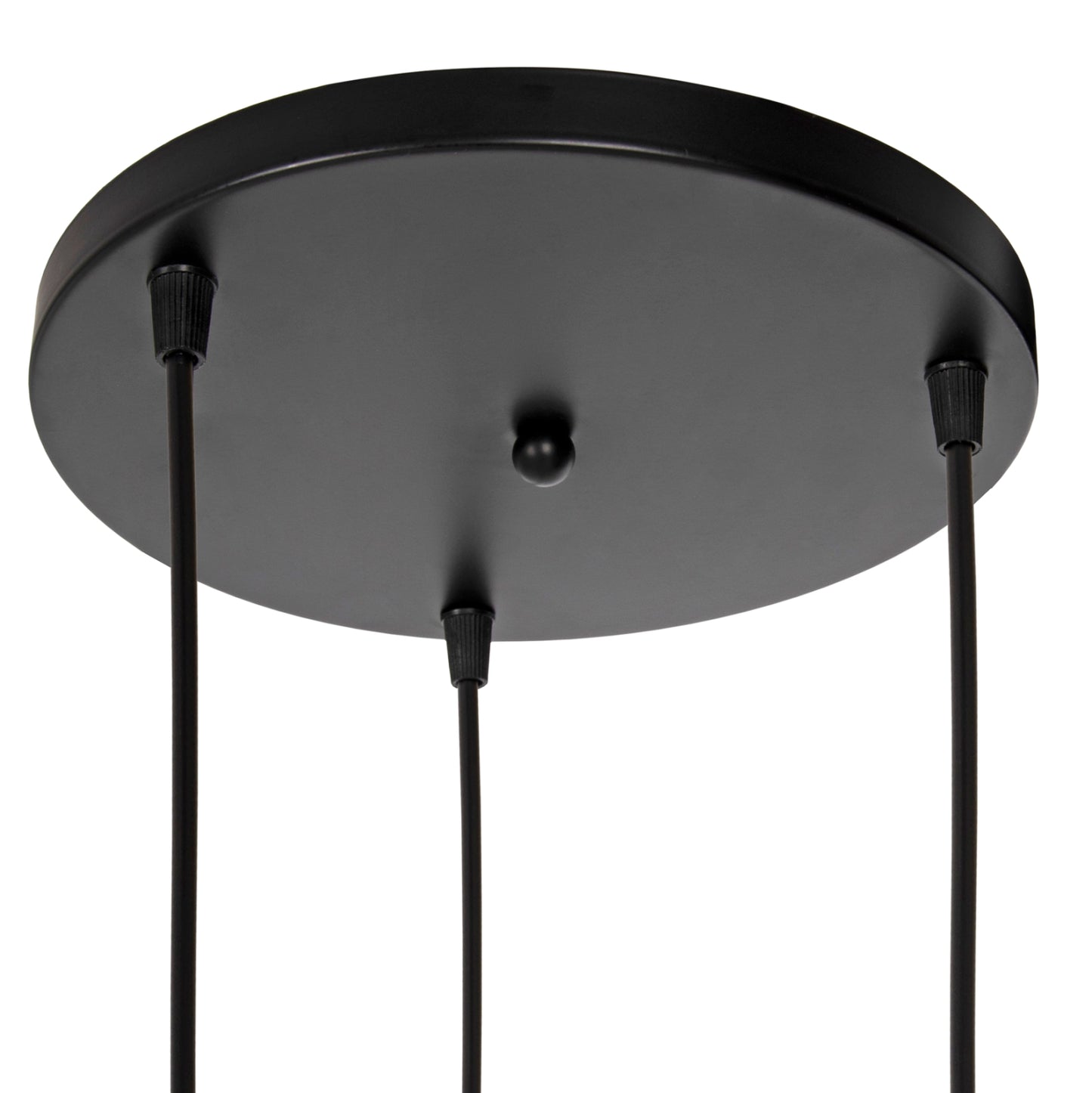 Ceiling Pendant Lamp Hm4084 3-light Black Metal-glass Φ14x123hcm.