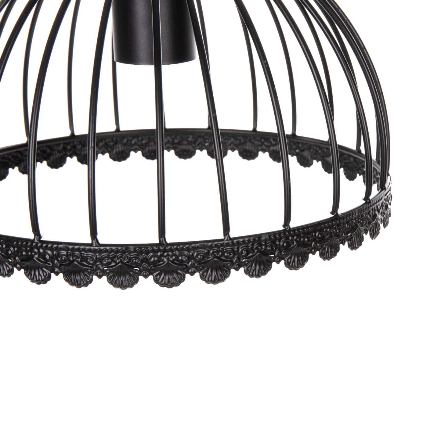 Ceiling Pendant Lamp Hm4086 3-light Black Metal Caps Like Umbrellas Φ22x123hcm.