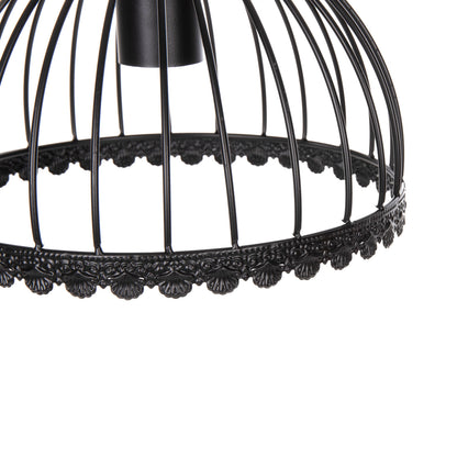Ceiling Pendant Lamp Hm4086 3-light Black Metal Caps Like Umbrellas Φ22x123hcm.