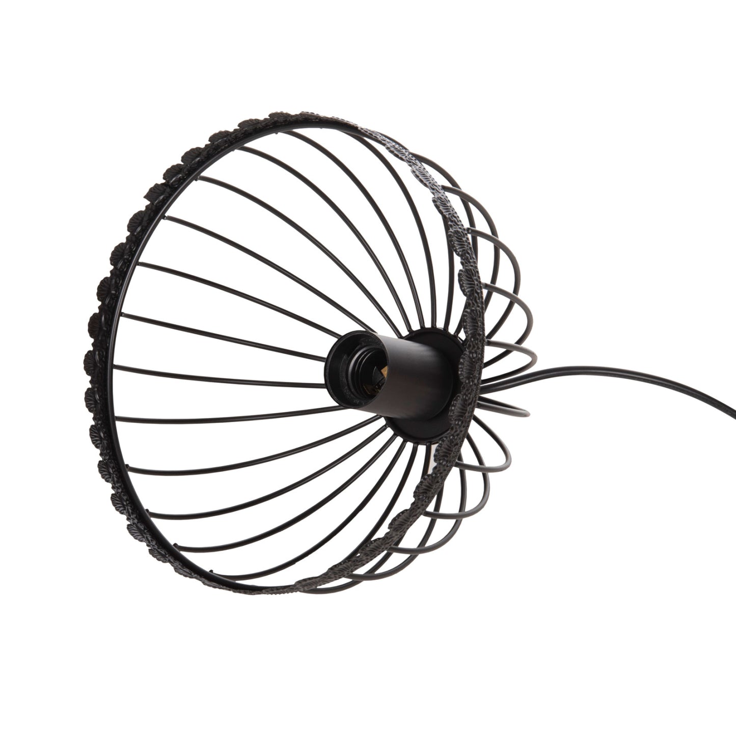 Ceiling Pendant Lamp Hm4086 3-light Black Metal Caps Like Umbrellas Φ22x123hcm.