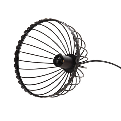 Ceiling Pendant Lamp Hm4086 3-light Black Metal Caps Like Umbrellas Φ22x123hcm.