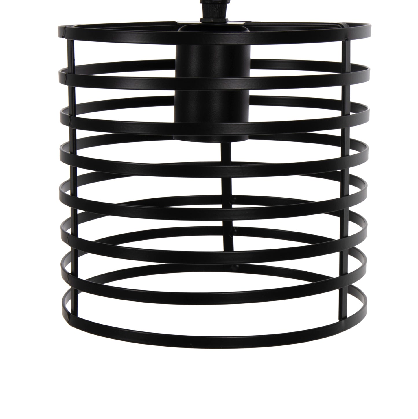 Ceiling Pendant Lamp Hm4090 Black Cylindrical Metal Cap Φ16x124hcm.