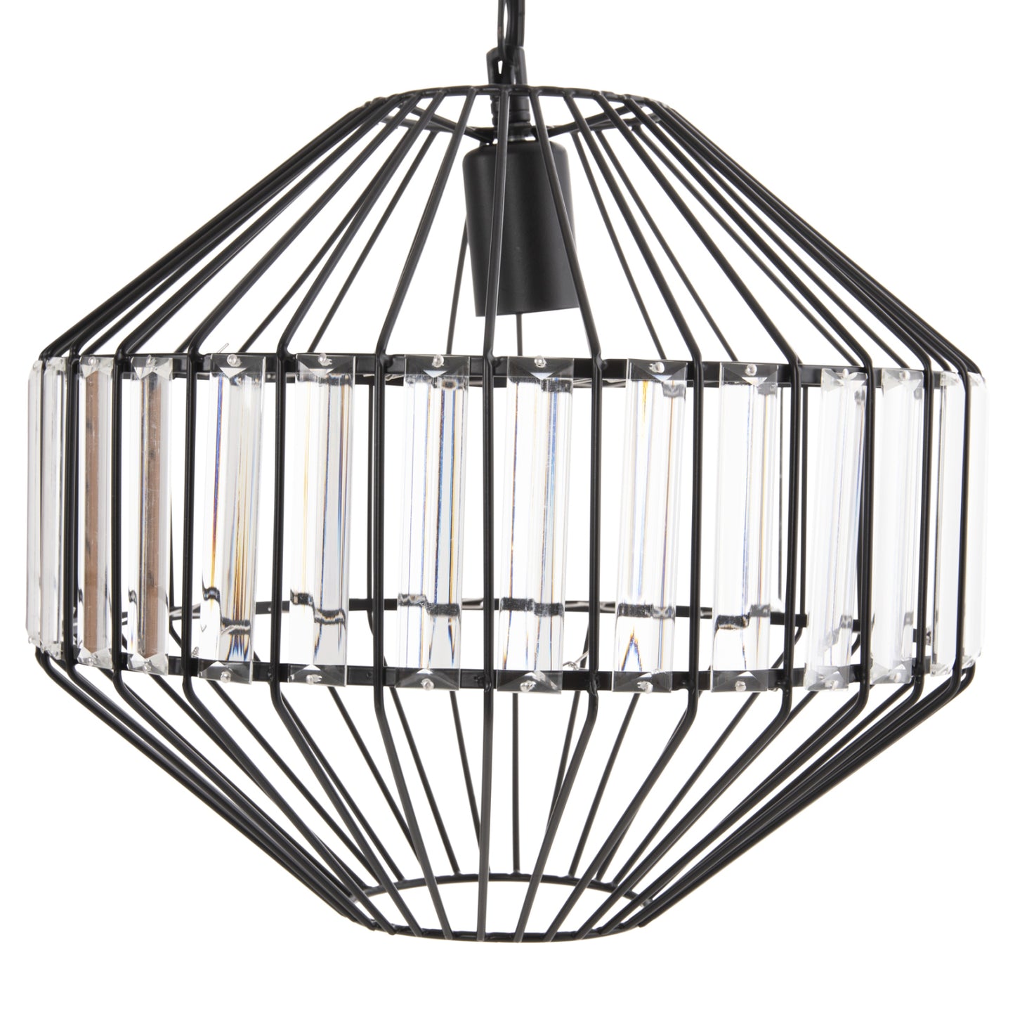 Ceiling Pendant Lamp Hm4092 Black Metal Cap Φ33,5x29-127,5hcm.