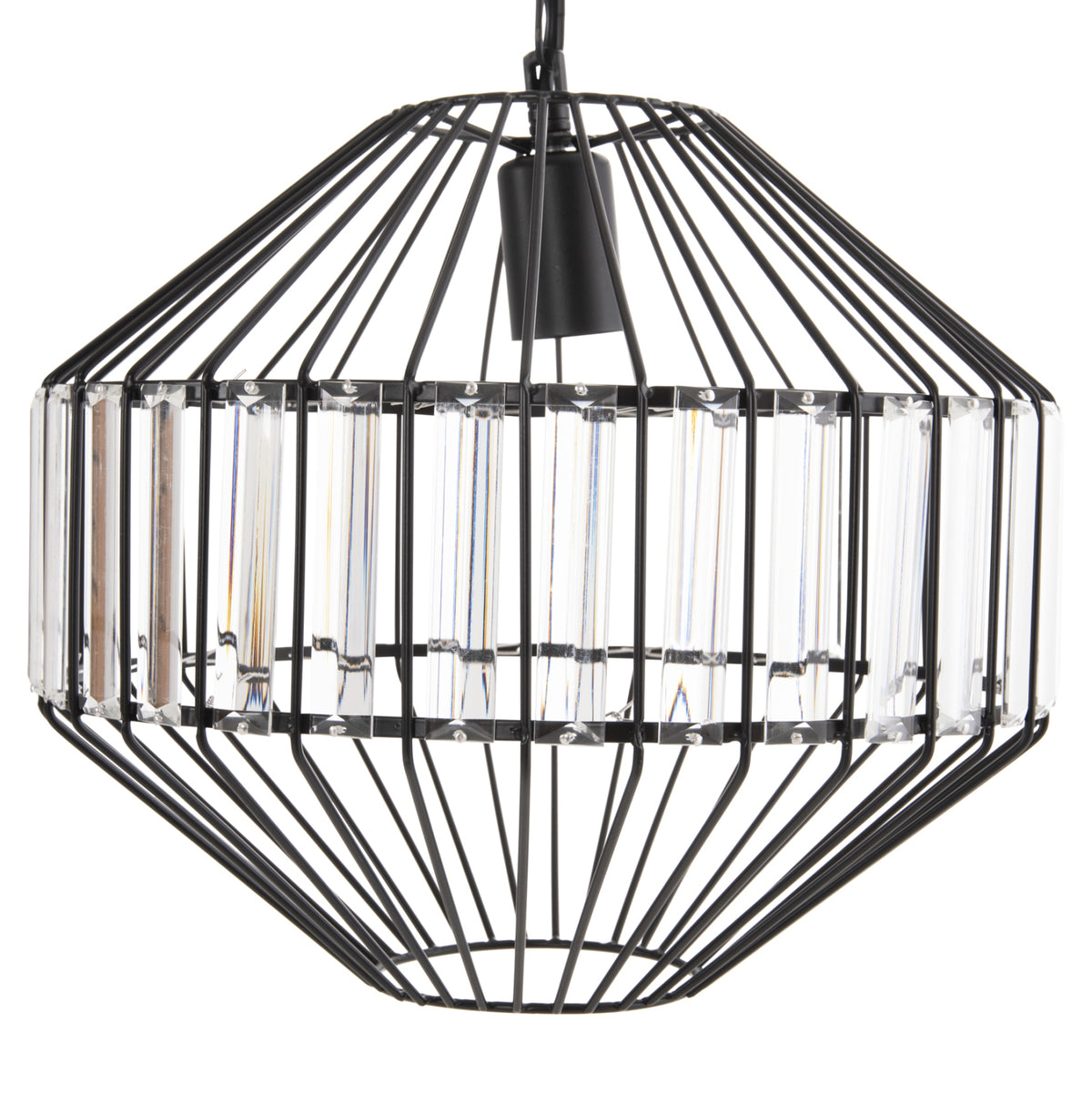 Ceiling Pendant Lamp Hm4092 Black Metal Cap Φ33,5x29-127,5hcm.