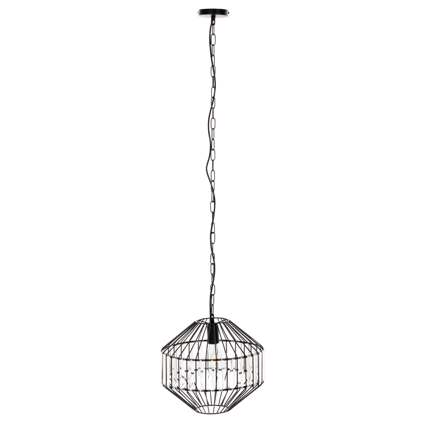 Ceiling Pendant Lamp Hm4092 Black Metal Cap Φ33,5x29-127,5hcm.