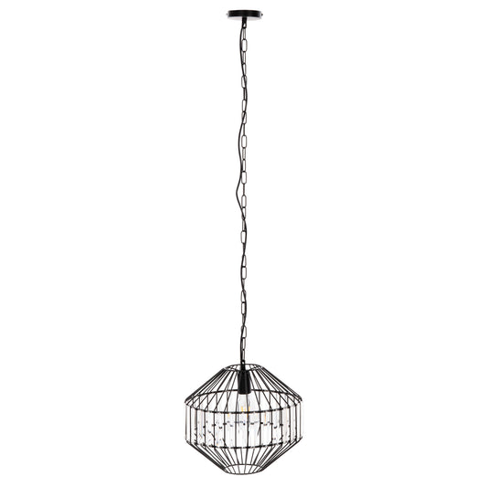 Ceiling Pendant Lamp Hm4092 Black Metal Cap Φ33,5x29-127,5hcm.
